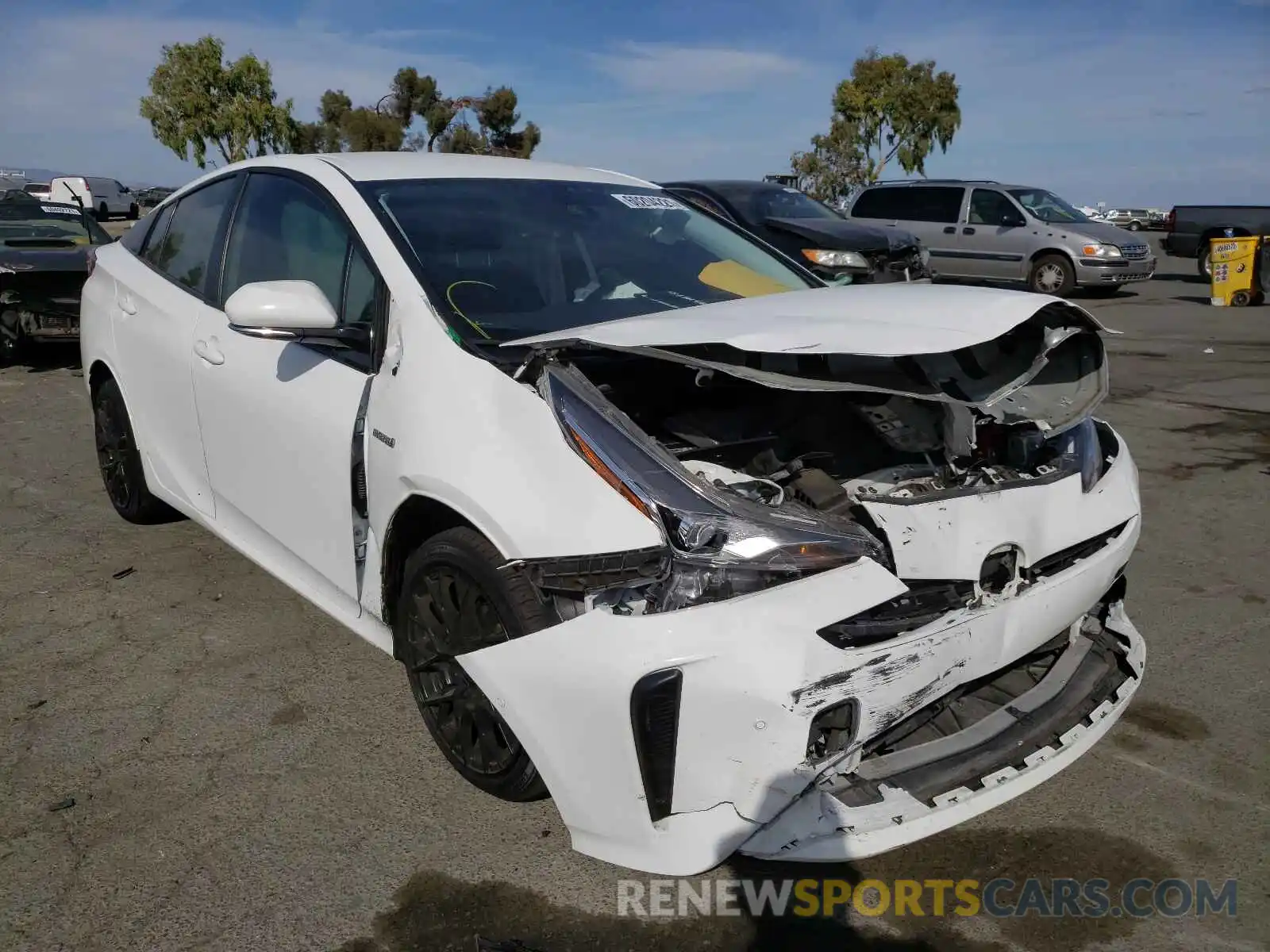 1 Photograph of a damaged car JTDKARFU2L3121104 TOYOTA PRIUS 2020