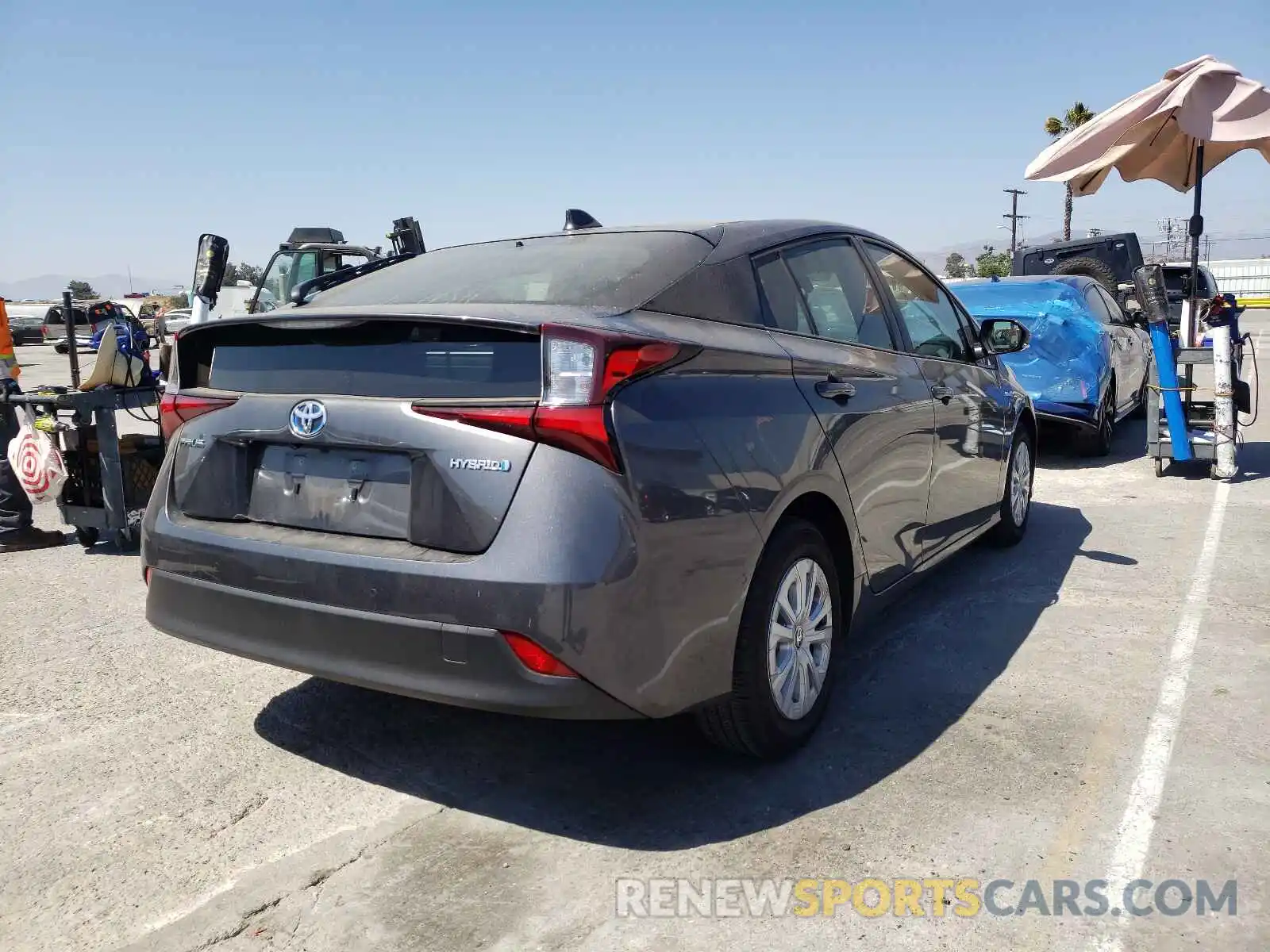 4 Photograph of a damaged car JTDKARFU3L3103646 TOYOTA PRIUS 2020