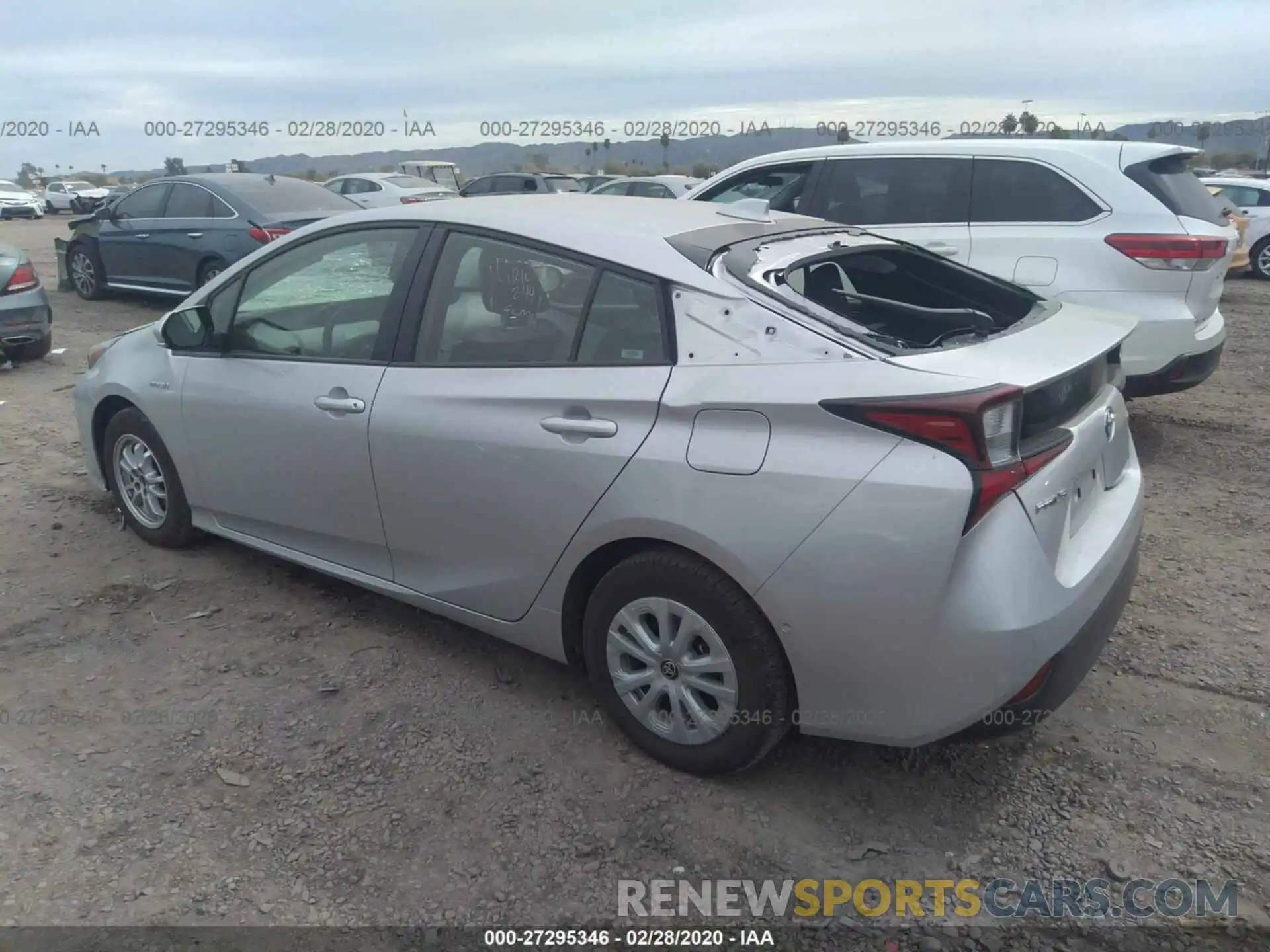 3 Photograph of a damaged car JTDKARFU3L3106286 TOYOTA PRIUS 2020