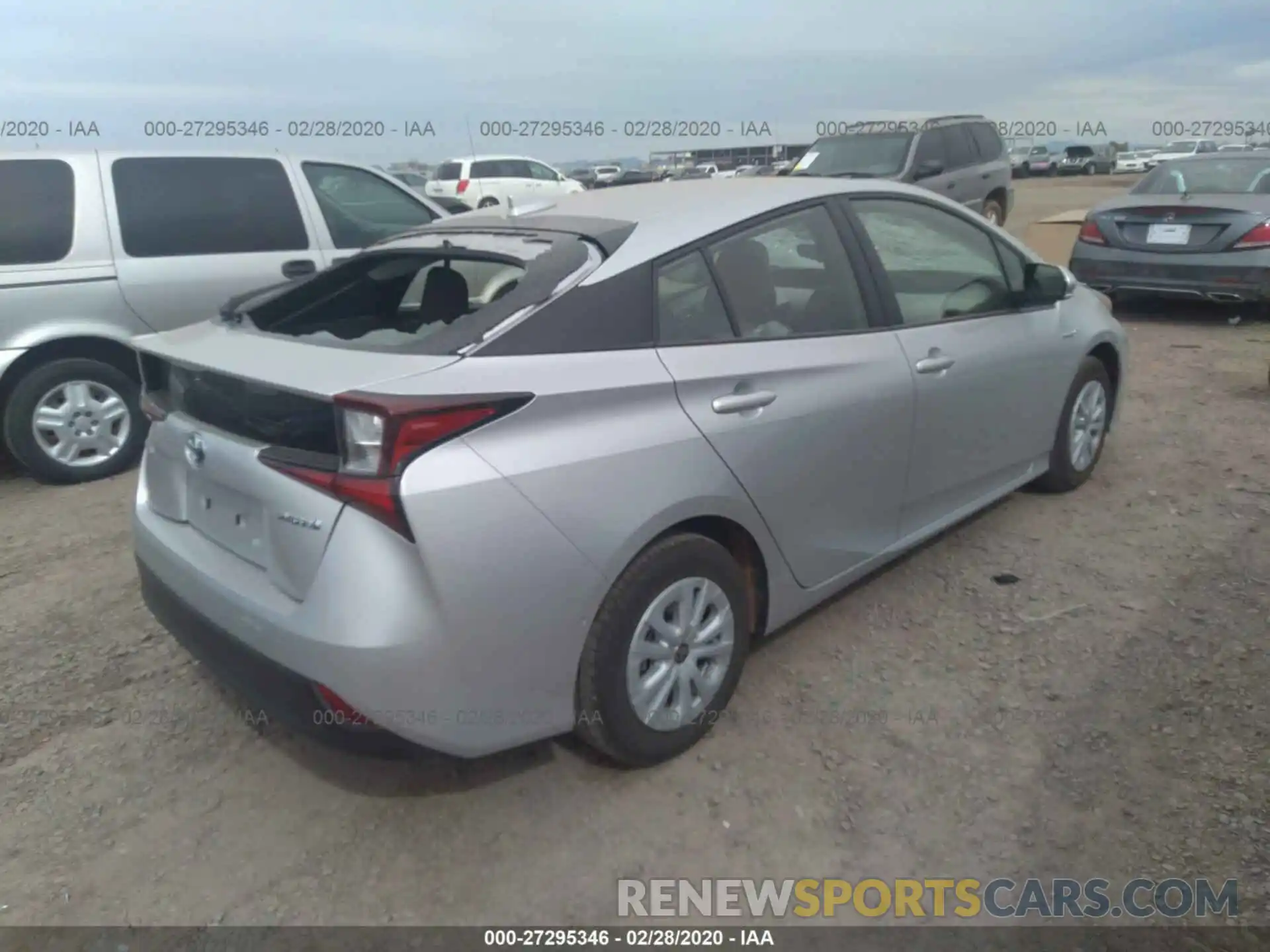 4 Photograph of a damaged car JTDKARFU3L3106286 TOYOTA PRIUS 2020