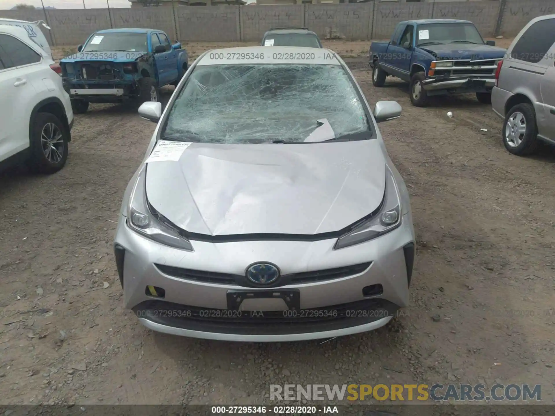 6 Photograph of a damaged car JTDKARFU3L3106286 TOYOTA PRIUS 2020