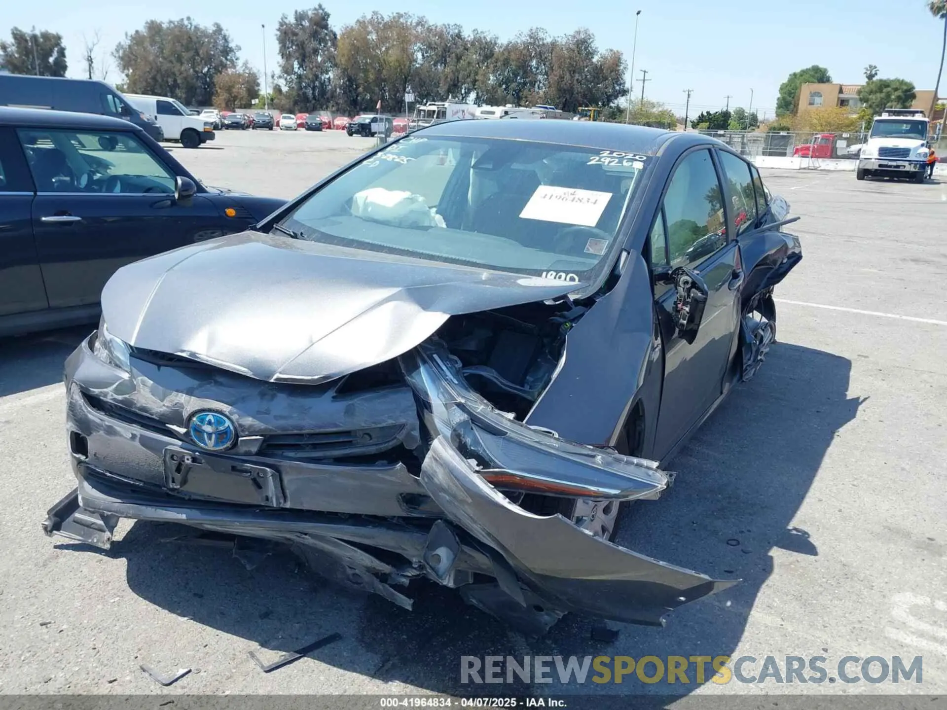 2 Photograph of a damaged car JTDKARFU3L3111990 TOYOTA PRIUS 2020