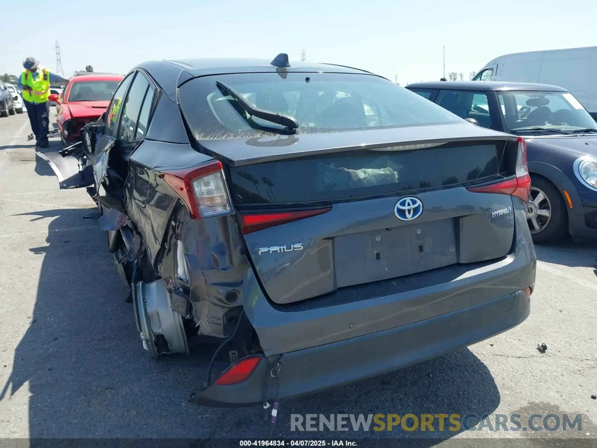 3 Photograph of a damaged car JTDKARFU3L3111990 TOYOTA PRIUS 2020