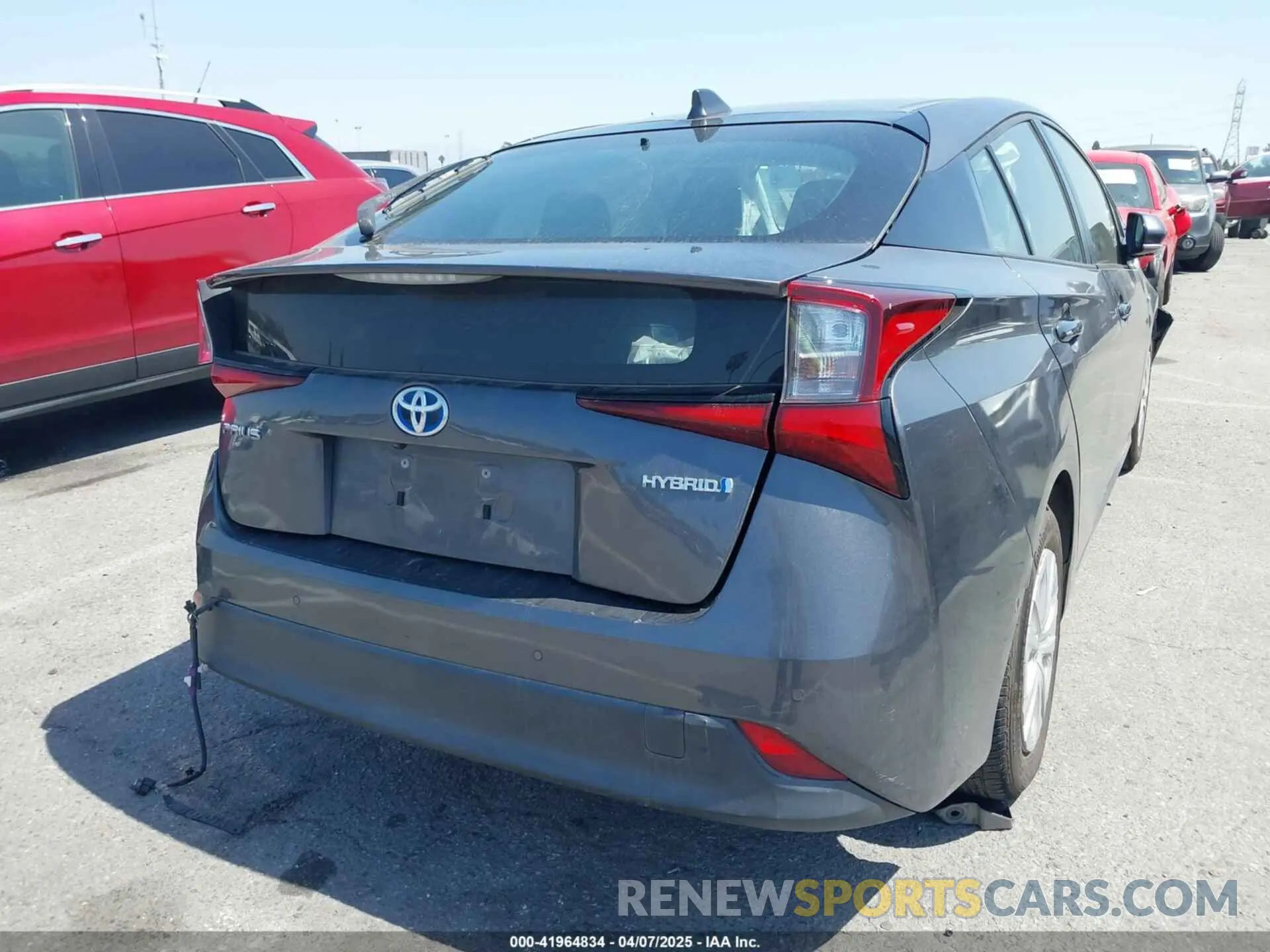 4 Photograph of a damaged car JTDKARFU3L3111990 TOYOTA PRIUS 2020