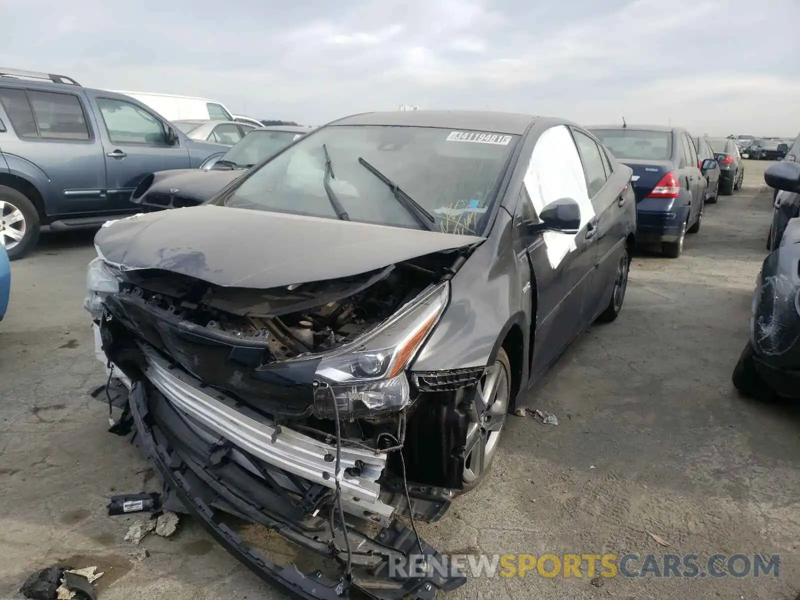 2 Photograph of a damaged car JTDKARFU3L3112346 TOYOTA PRIUS 2020