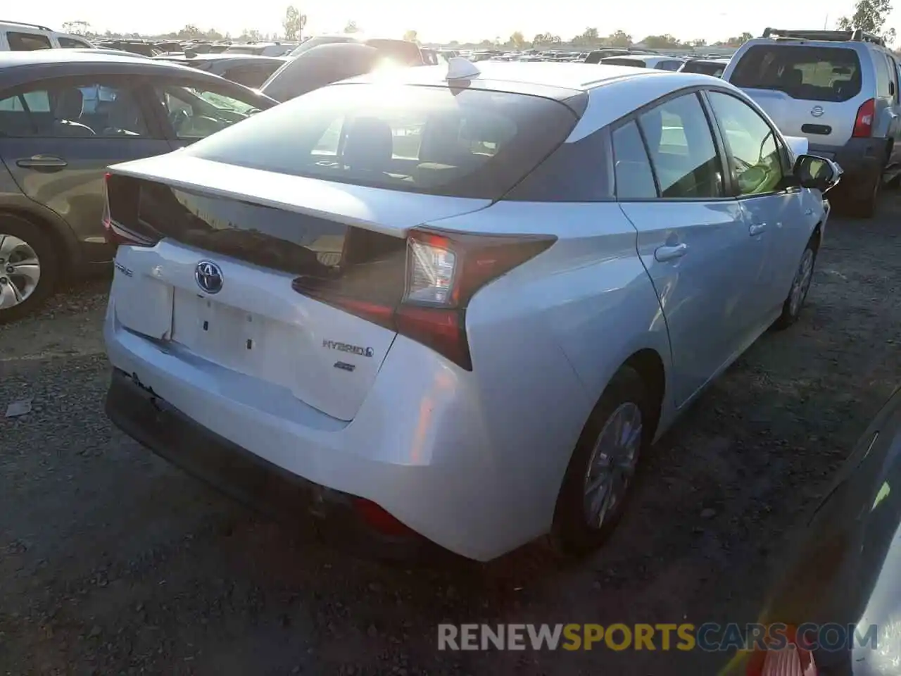 3 Photograph of a damaged car JTDKARFU3L3115814 TOYOTA PRIUS 2020