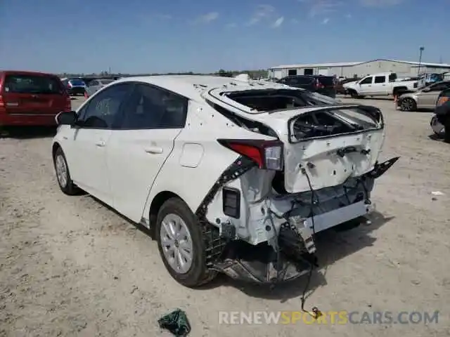 3 Photograph of a damaged car JTDKARFU3L3116459 TOYOTA PRIUS 2020