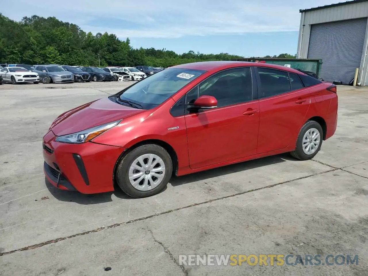 1 Photograph of a damaged car JTDKARFU3L3121256 TOYOTA PRIUS 2020