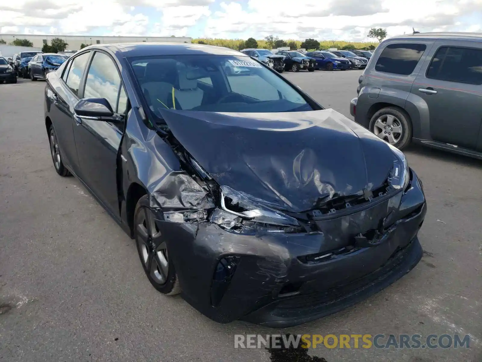 1 Photograph of a damaged car JTDKARFU4L3107964 TOYOTA PRIUS 2020