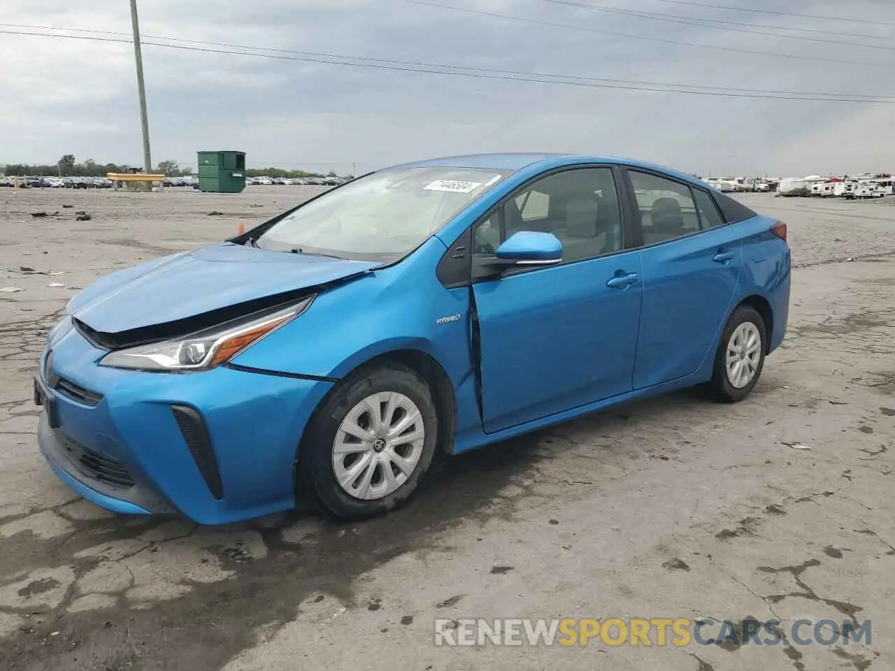 1 Photograph of a damaged car JTDKARFU4L3109598 TOYOTA PRIUS 2020