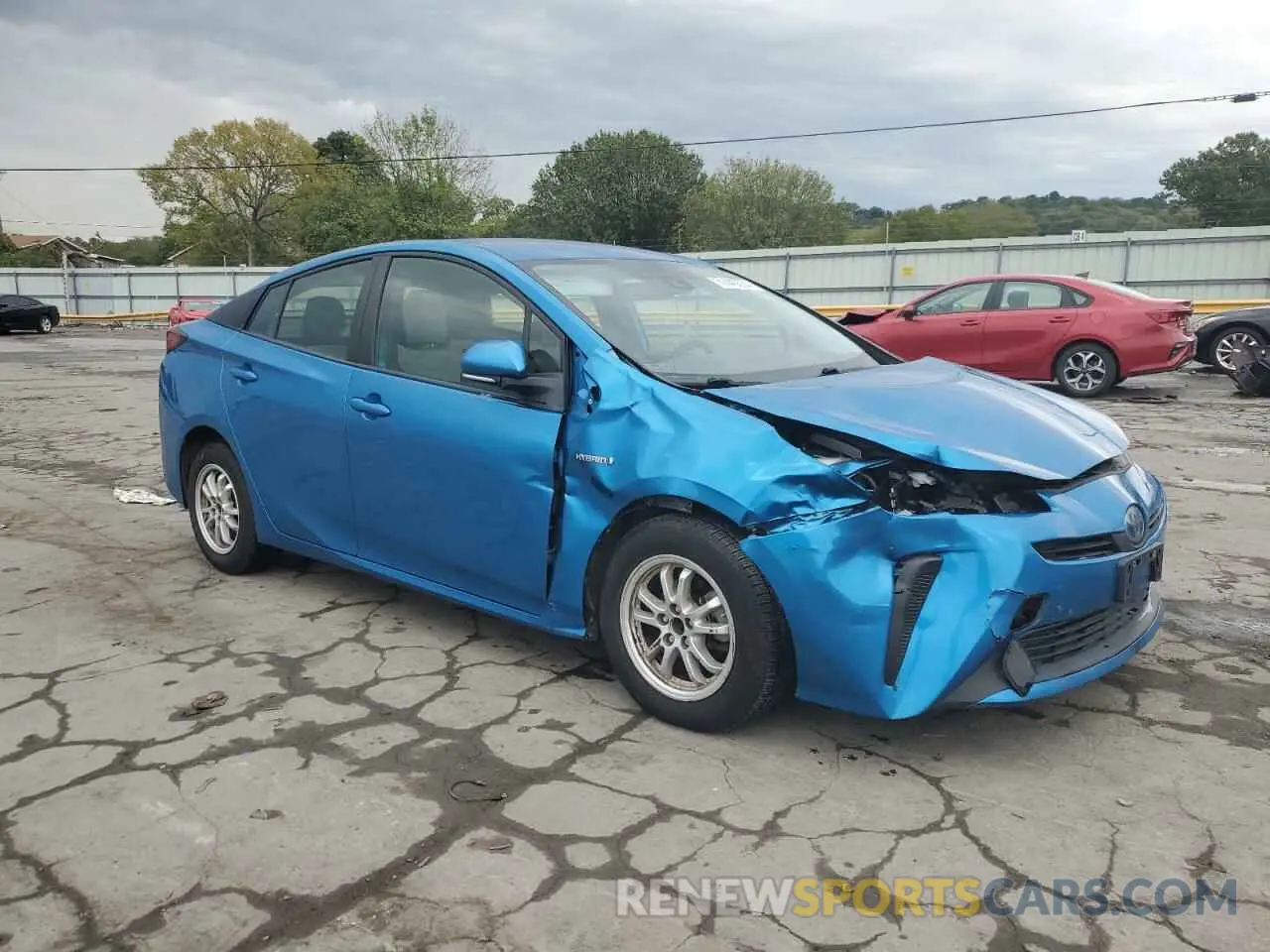4 Photograph of a damaged car JTDKARFU4L3109598 TOYOTA PRIUS 2020