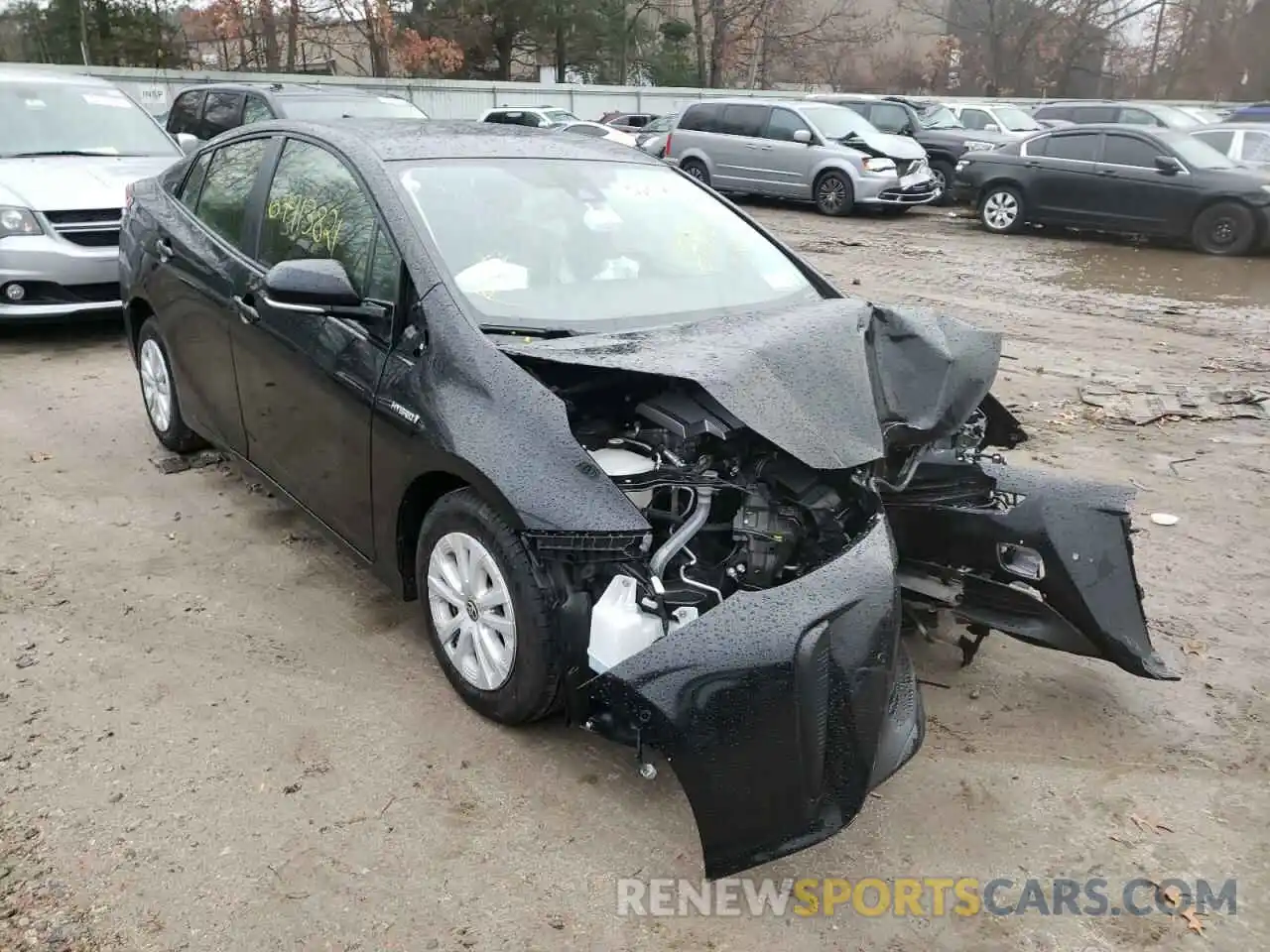 1 Photograph of a damaged car JTDKARFU4L3114803 TOYOTA PRIUS 2020