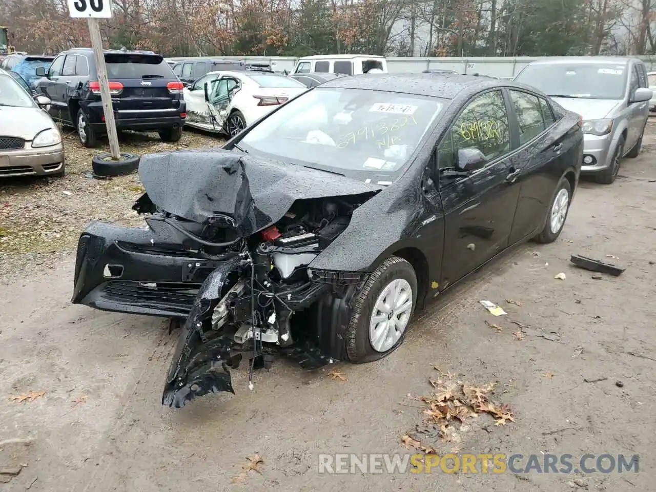 2 Photograph of a damaged car JTDKARFU4L3114803 TOYOTA PRIUS 2020