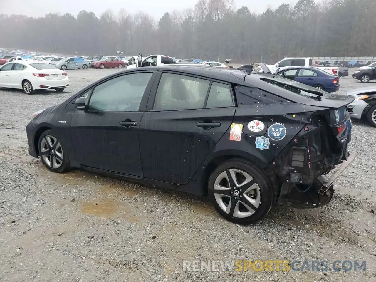 2 Photograph of a damaged car JTDKARFU4L3115000 TOYOTA PRIUS 2020