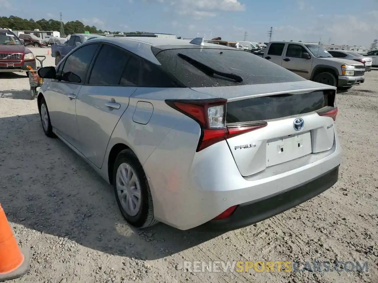 3 Photograph of a damaged car JTDKARFU4L3115238 TOYOTA PRIUS 2020