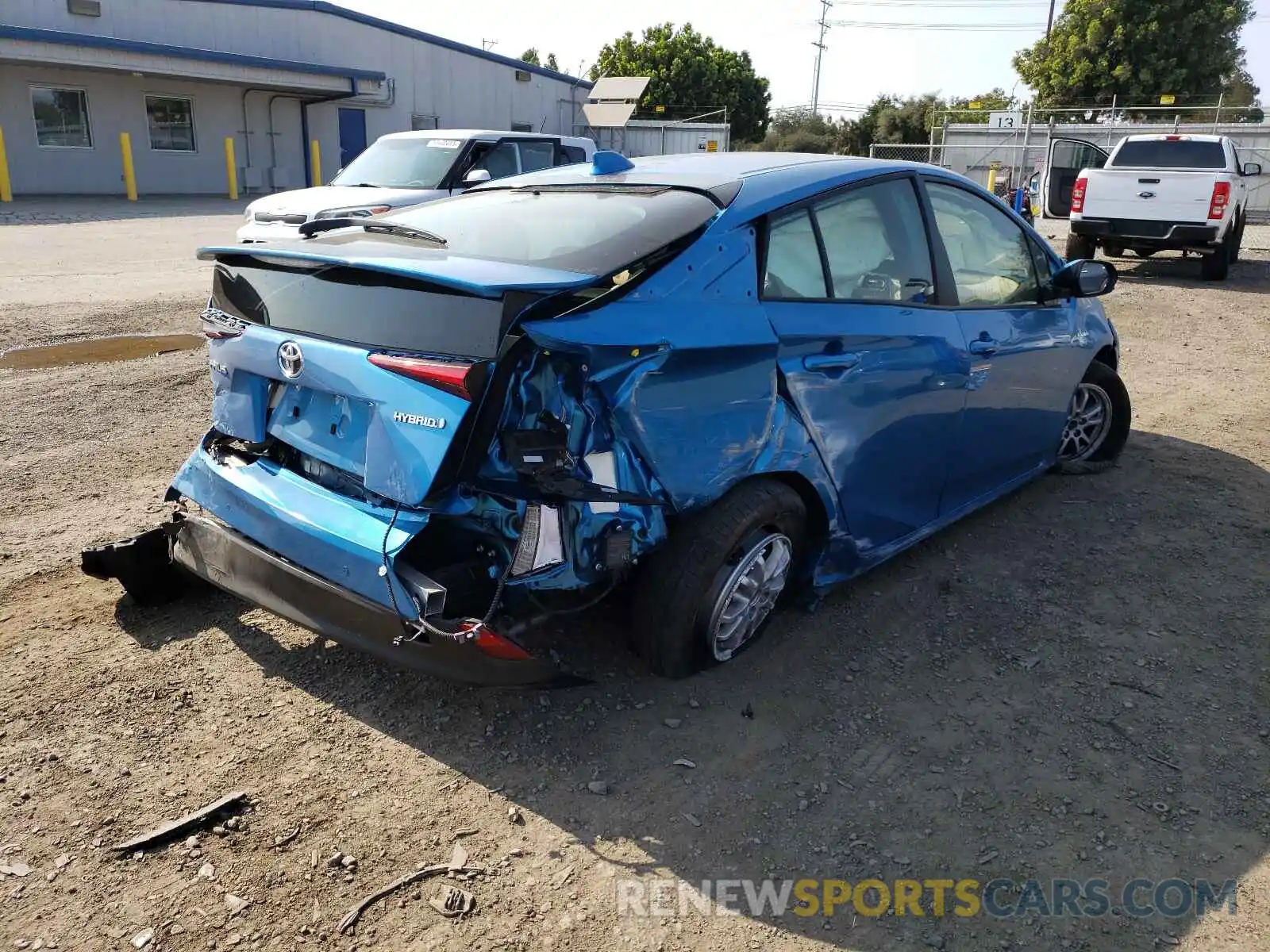 4 Photograph of a damaged car JTDKARFU4L3117586 TOYOTA PRIUS 2020