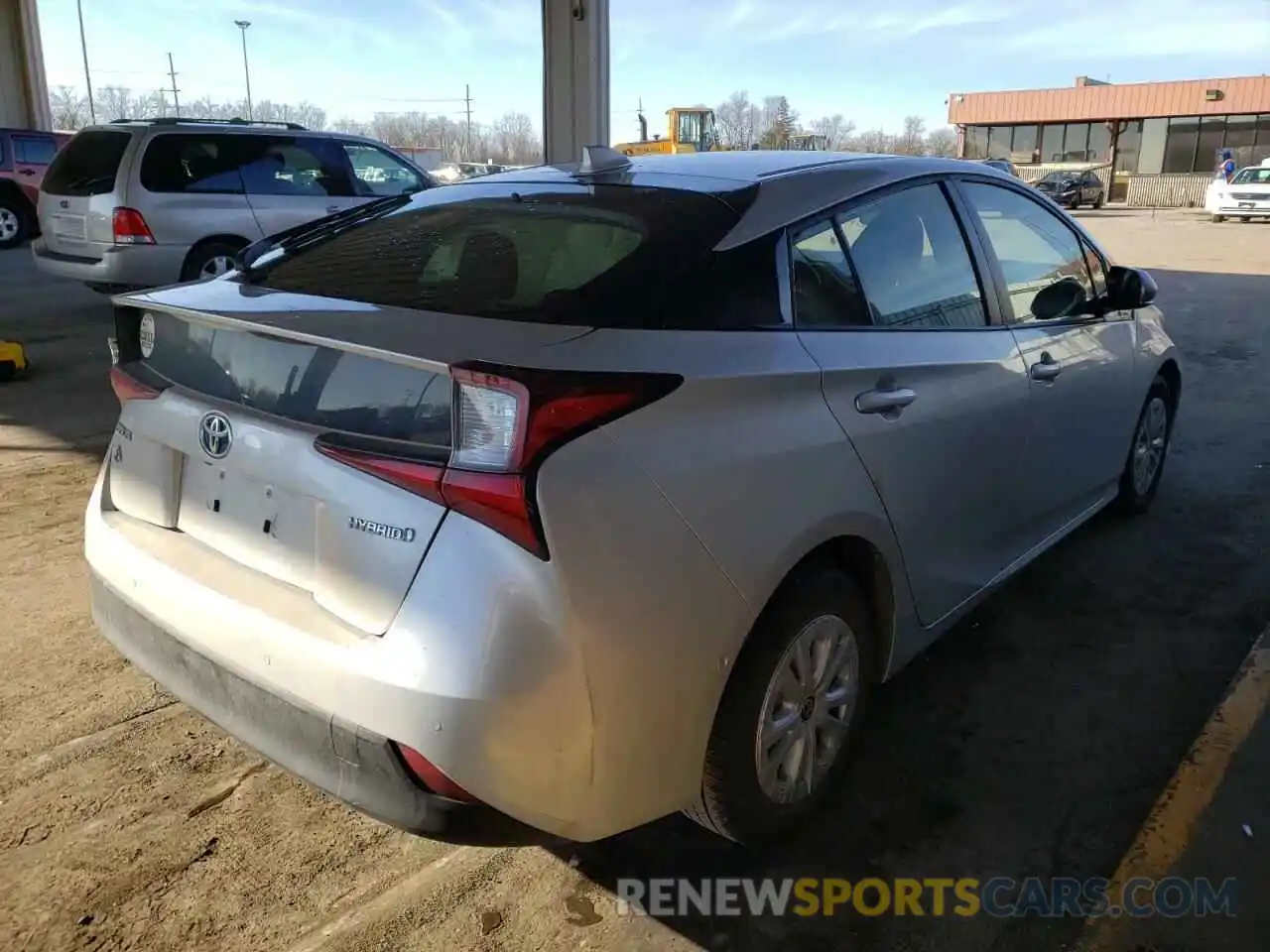 4 Photograph of a damaged car JTDKARFU5L3103700 TOYOTA PRIUS 2020