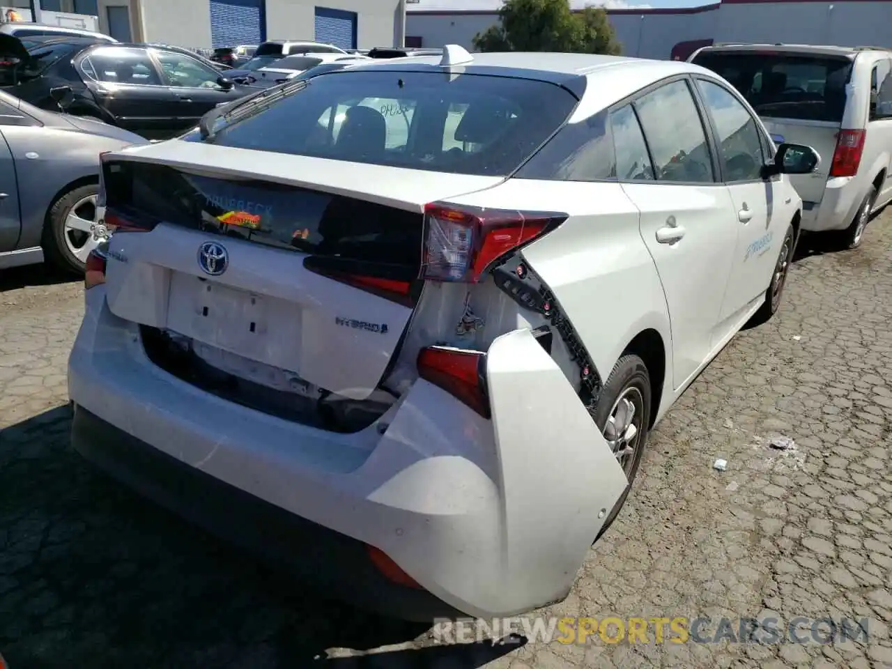 4 Photograph of a damaged car JTDKARFU5L3104314 TOYOTA PRIUS 2020