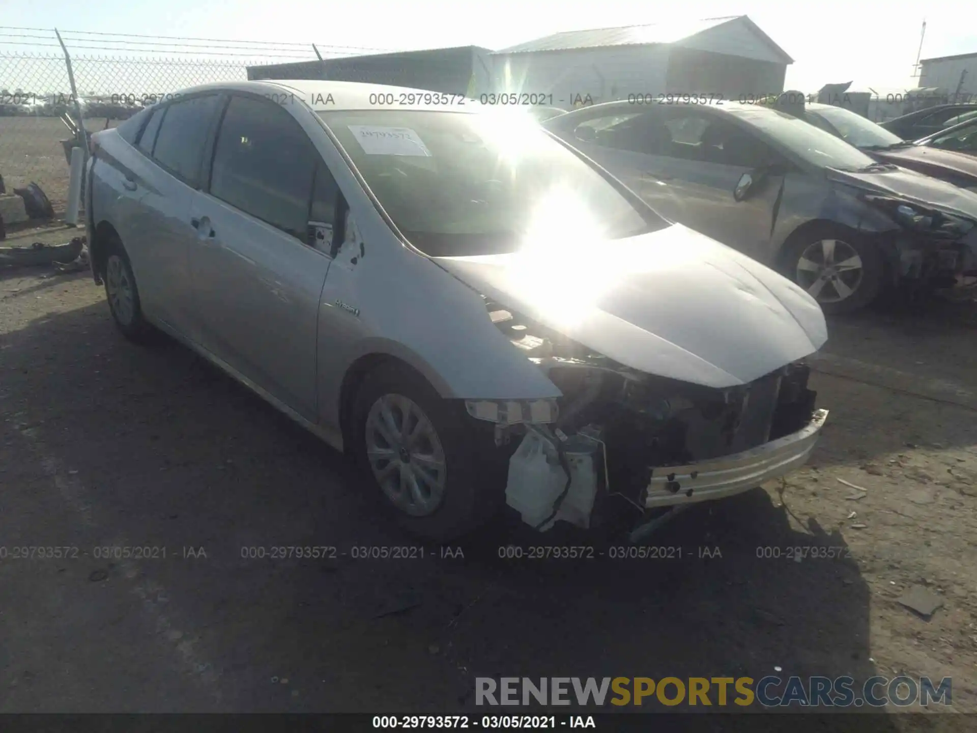 1 Photograph of a damaged car JTDKARFU5L3107486 TOYOTA PRIUS 2020