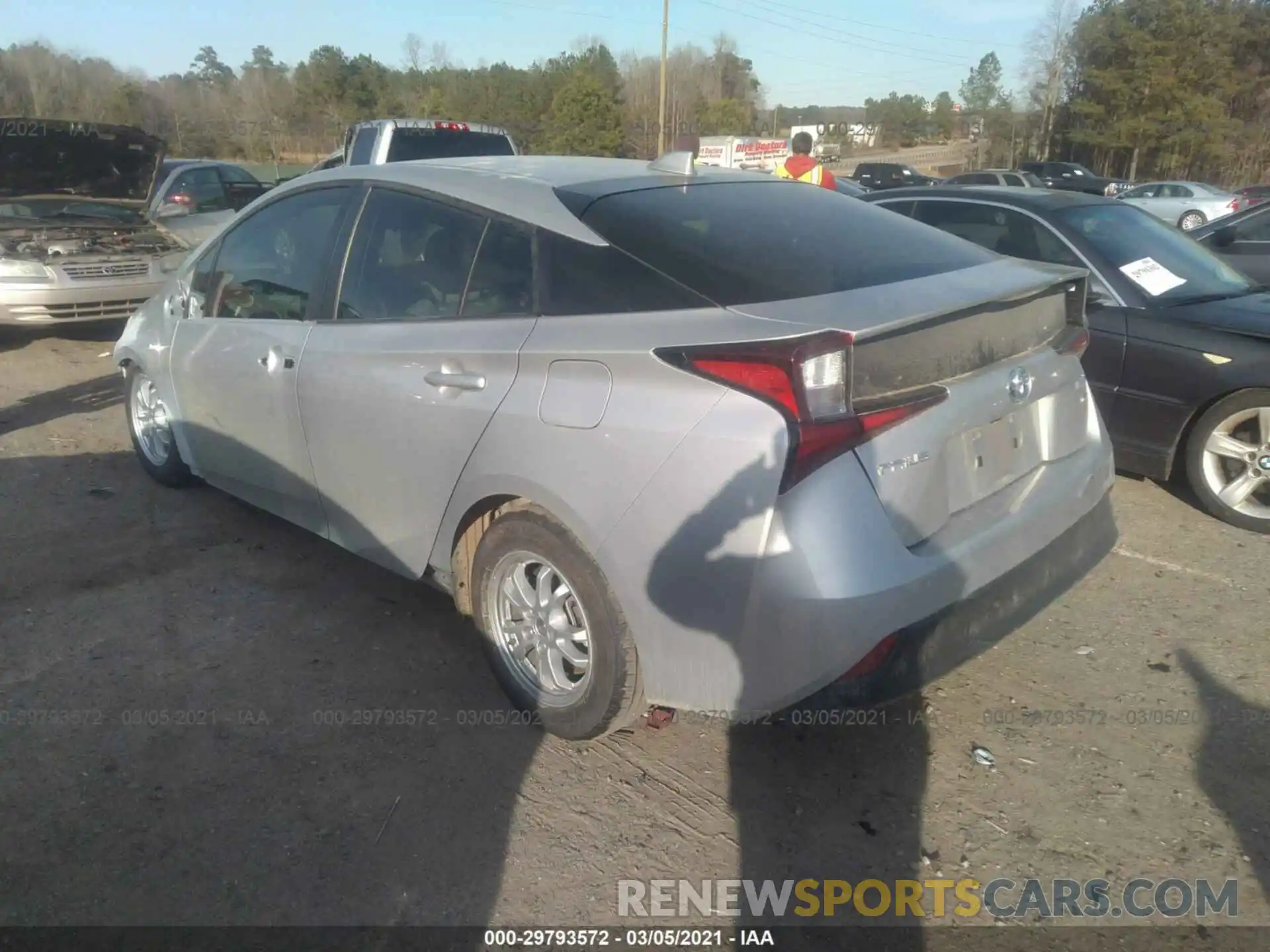 3 Photograph of a damaged car JTDKARFU5L3107486 TOYOTA PRIUS 2020