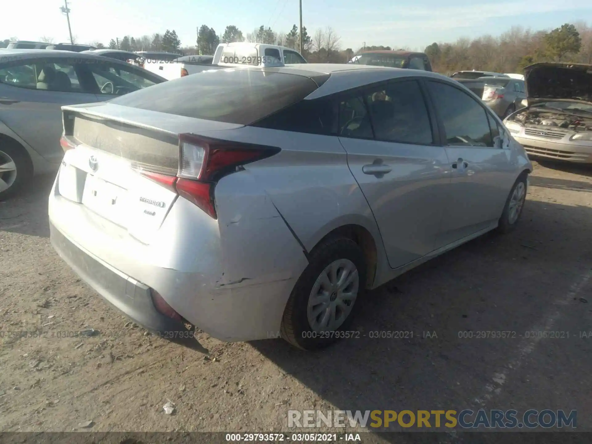 4 Photograph of a damaged car JTDKARFU5L3107486 TOYOTA PRIUS 2020