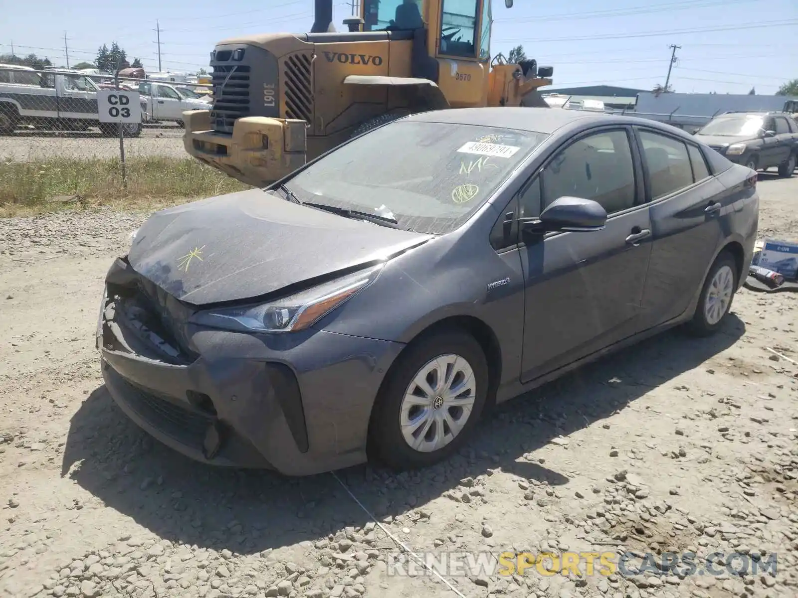 2 Photograph of a damaged car JTDKARFU5L3113191 TOYOTA PRIUS 2020