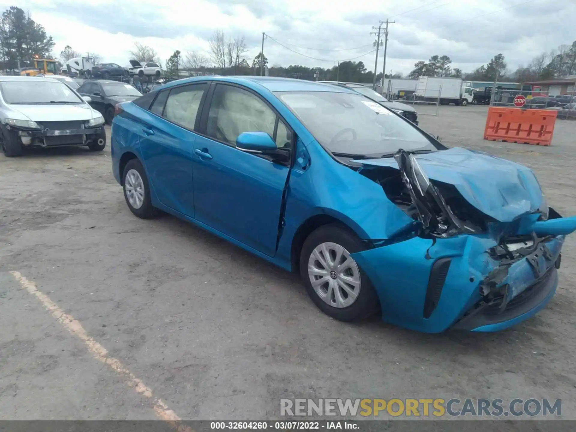 1 Photograph of a damaged car JTDKARFU5L3115409 TOYOTA PRIUS 2020