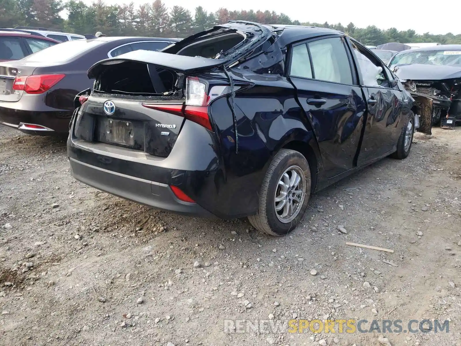 4 Photograph of a damaged car JTDKARFU5L3117032 TOYOTA PRIUS 2020