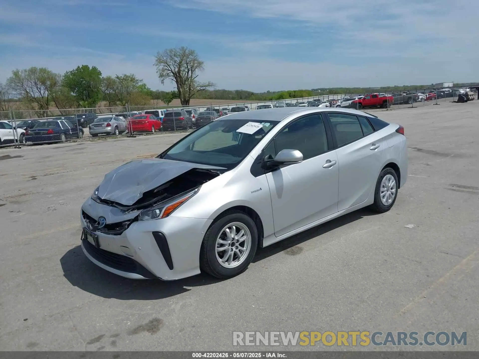 2 Photograph of a damaged car JTDKARFU5L3117287 TOYOTA PRIUS 2020