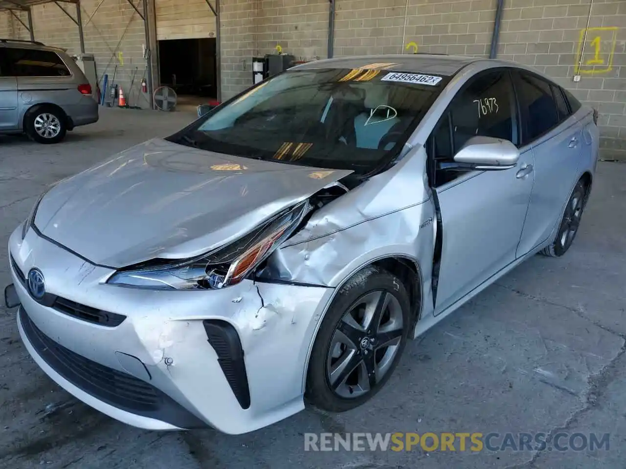 2 Photograph of a damaged car JTDKARFU5L3119752 TOYOTA PRIUS 2020