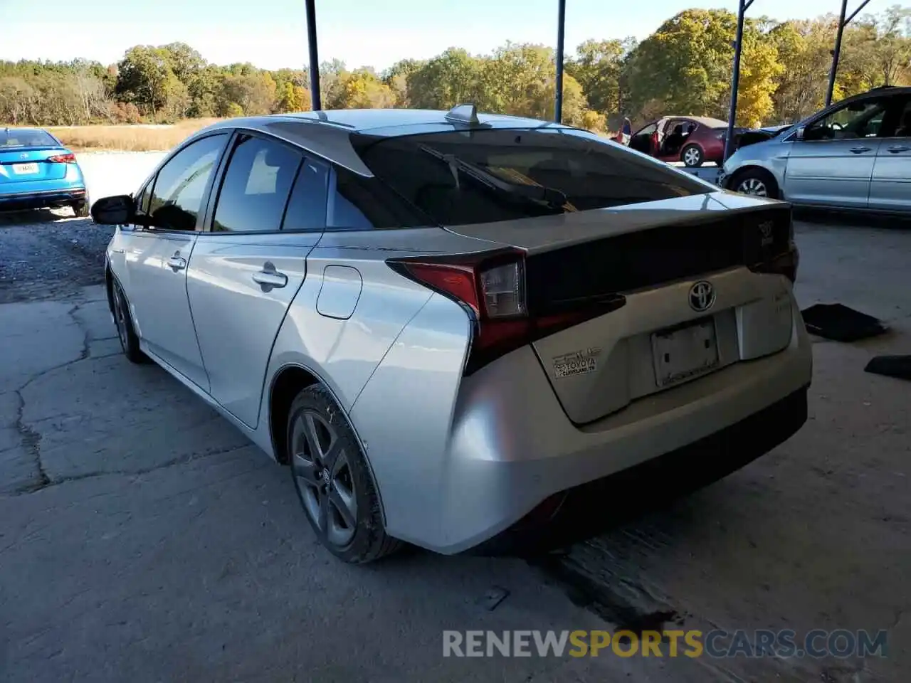 3 Photograph of a damaged car JTDKARFU5L3119752 TOYOTA PRIUS 2020