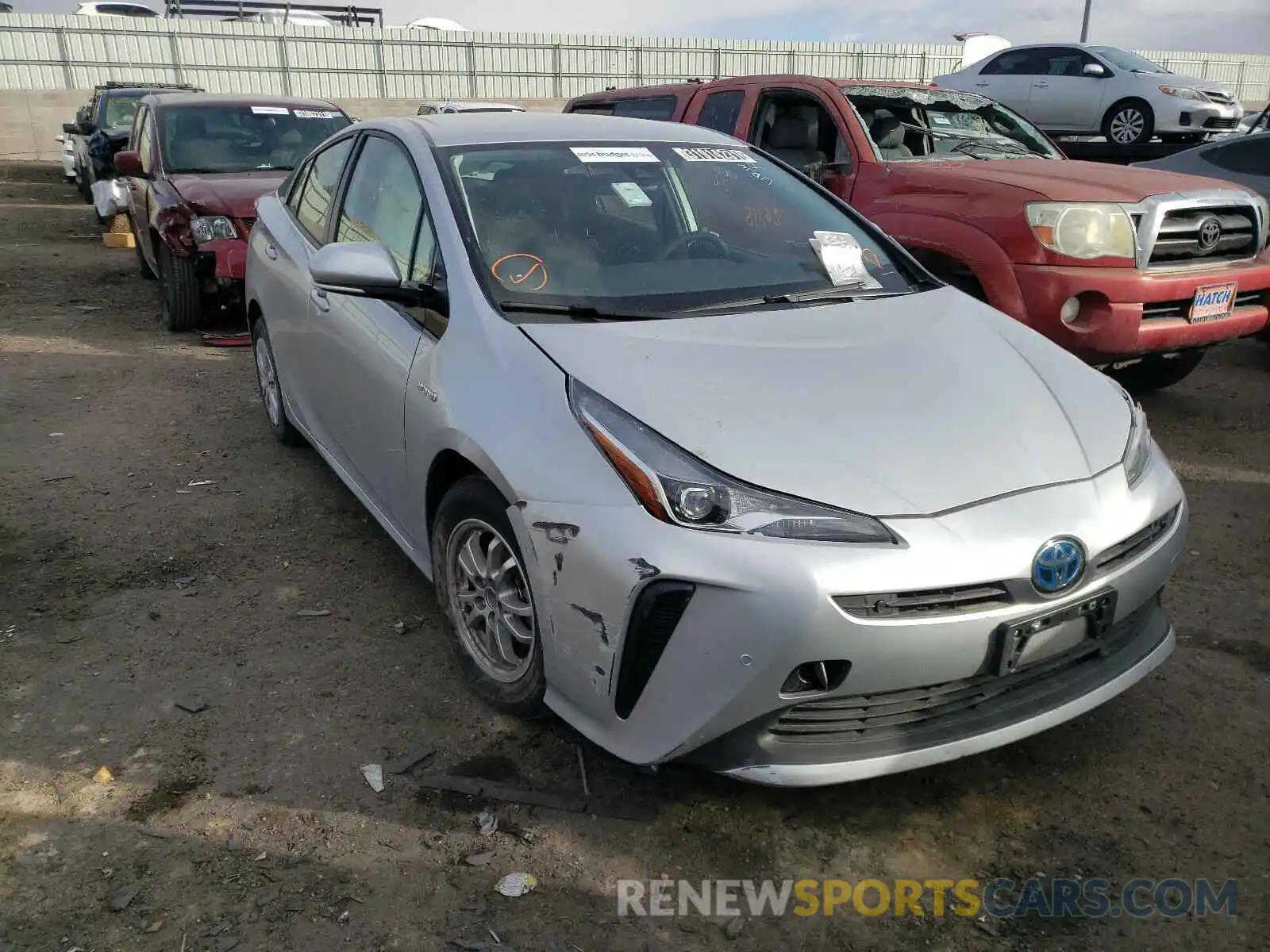 1 Photograph of a damaged car JTDKARFU6L3109327 TOYOTA PRIUS 2020