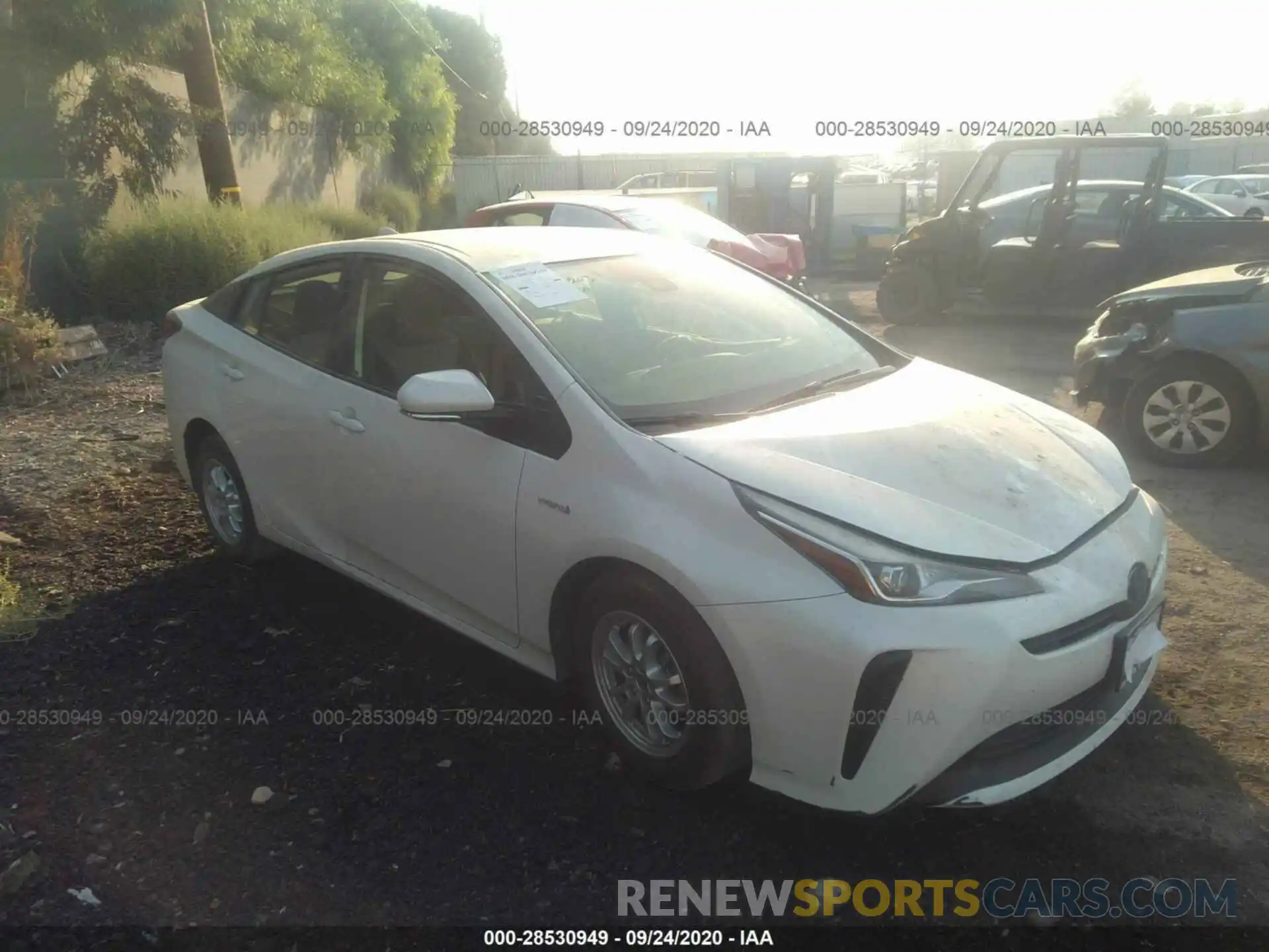 1 Photograph of a damaged car JTDKARFU6L3113913 TOYOTA PRIUS 2020