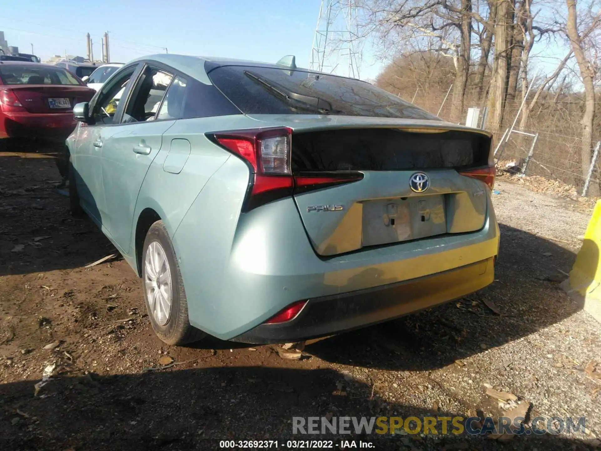 3 Photograph of a damaged car JTDKARFU6L3114964 TOYOTA PRIUS 2020