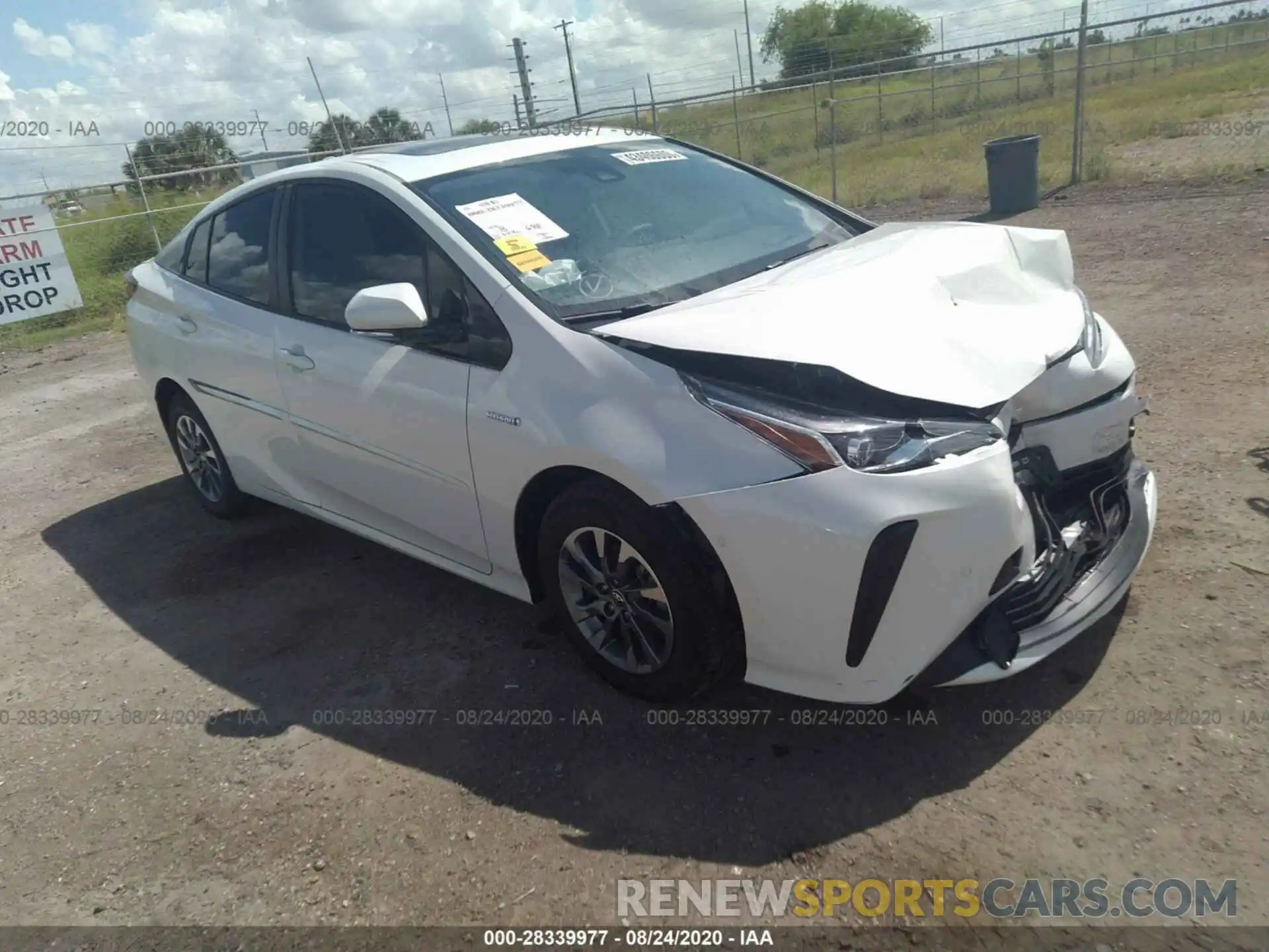 1 Photograph of a damaged car JTDKARFU6L3115516 TOYOTA PRIUS 2020