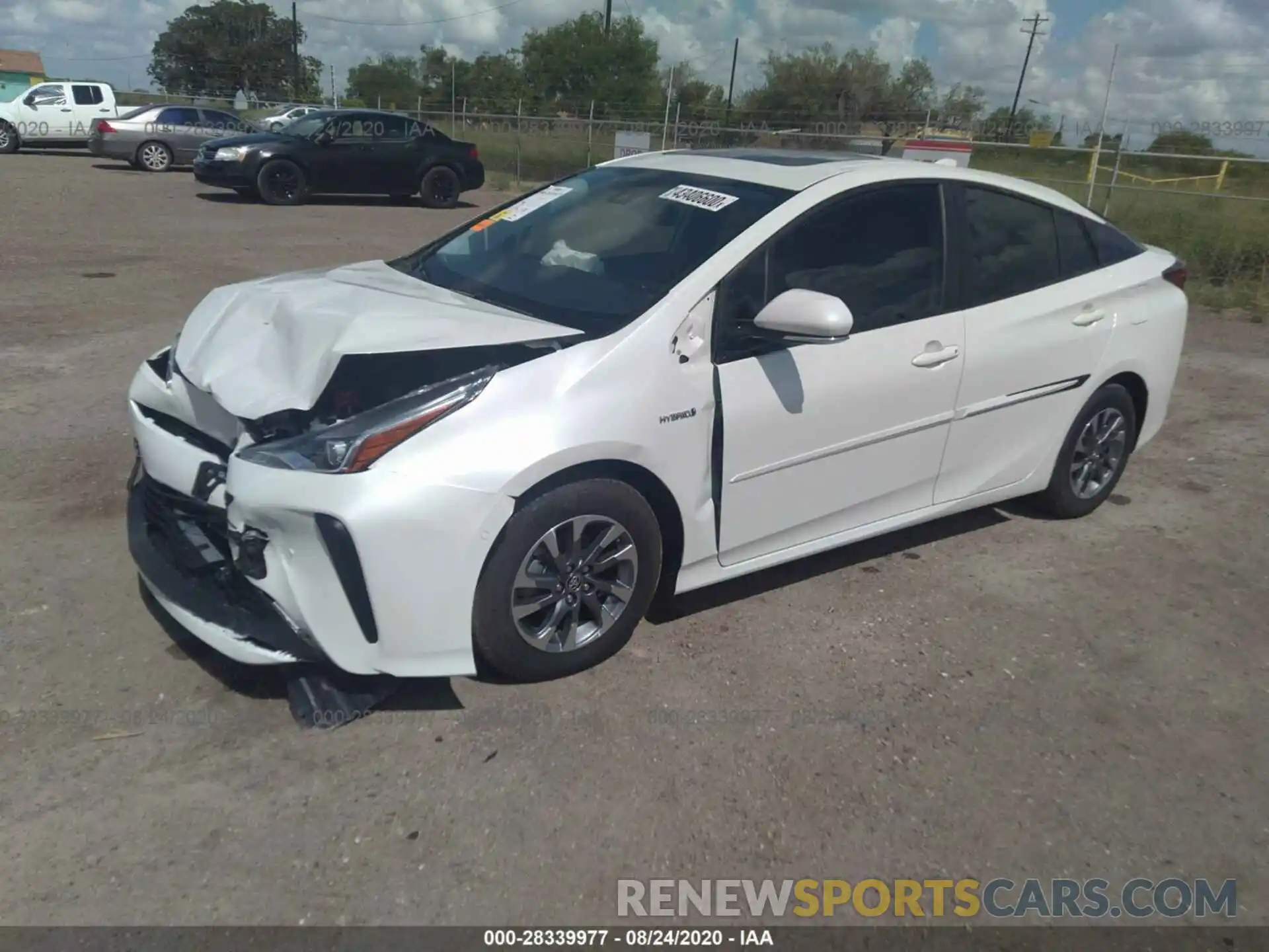 2 Photograph of a damaged car JTDKARFU6L3115516 TOYOTA PRIUS 2020