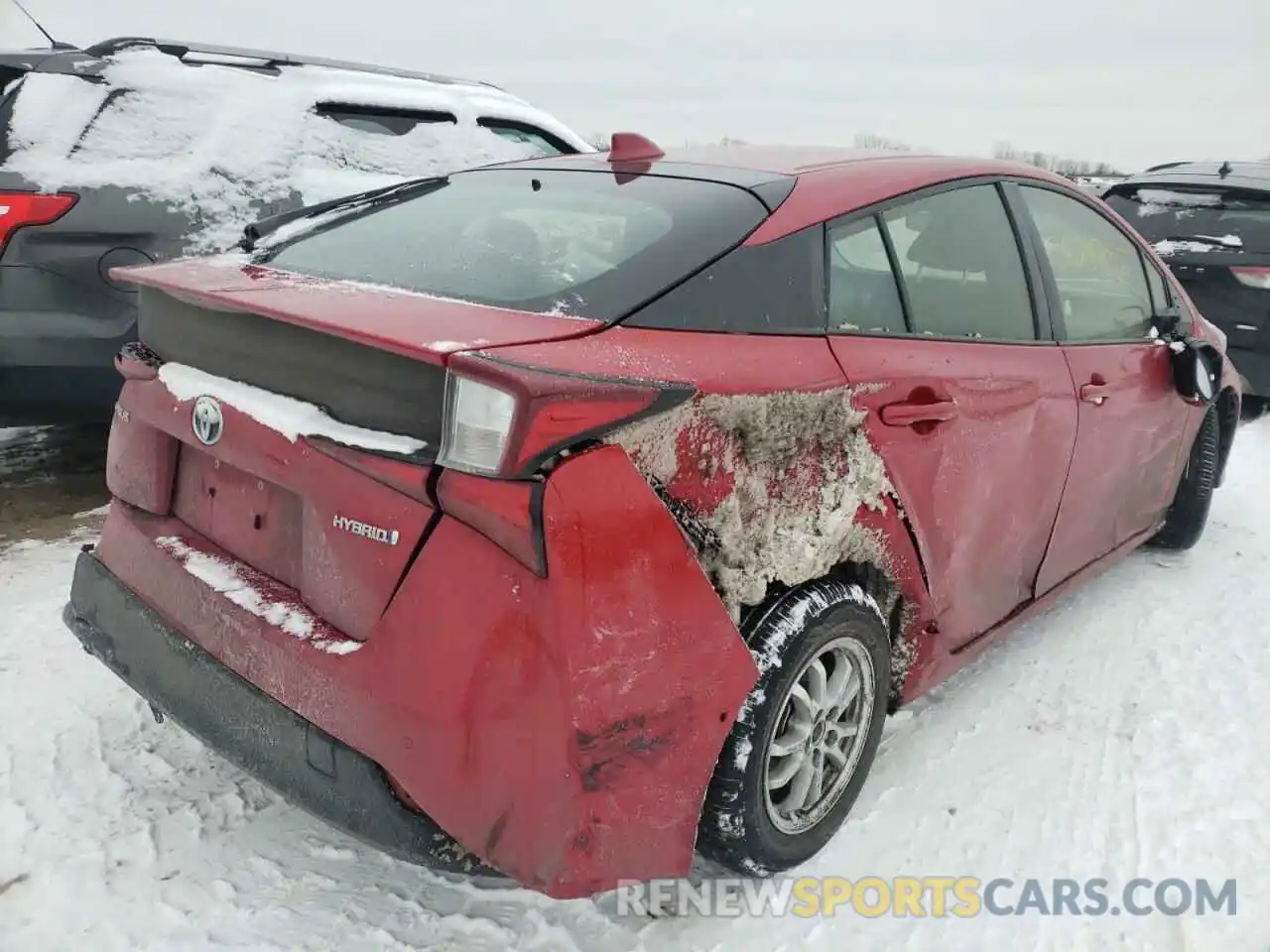 4 Photograph of a damaged car JTDKARFU6L3115869 TOYOTA PRIUS 2020