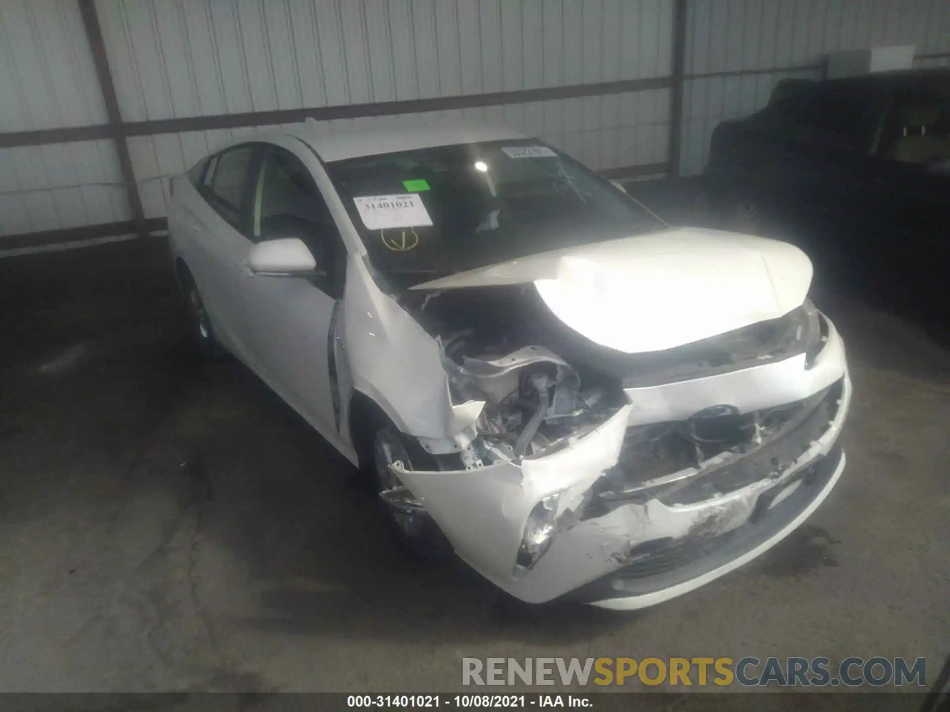 1 Photograph of a damaged car JTDKARFU6L3121011 TOYOTA PRIUS 2020