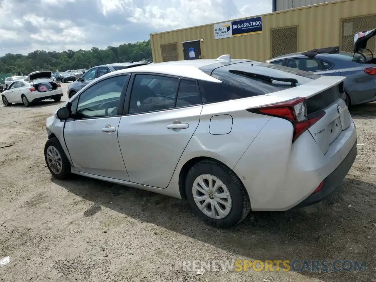 2 Photograph of a damaged car JTDKARFU6L3121896 TOYOTA PRIUS 2020