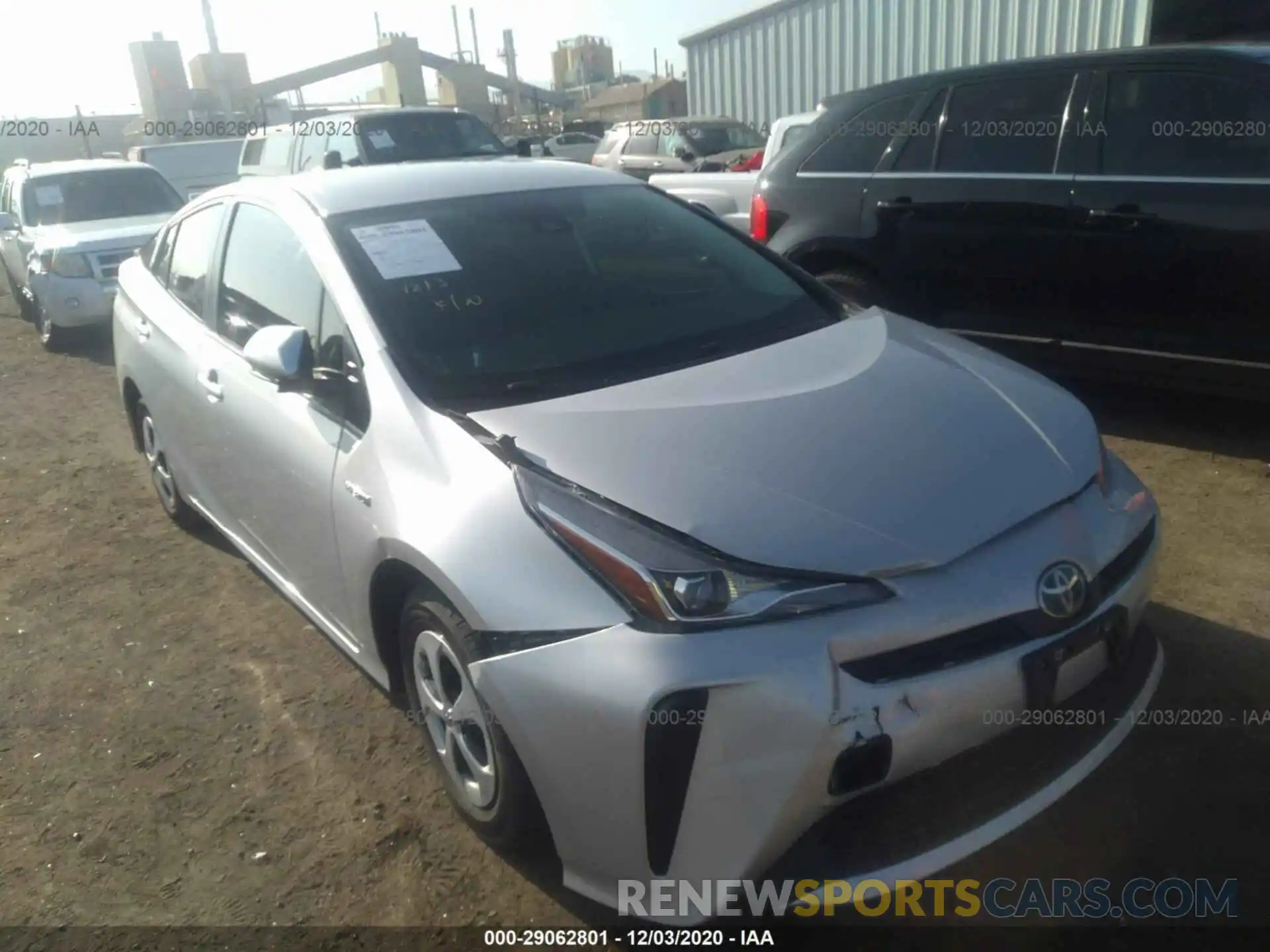 1 Photograph of a damaged car JTDKARFU6L3124779 TOYOTA PRIUS 2020