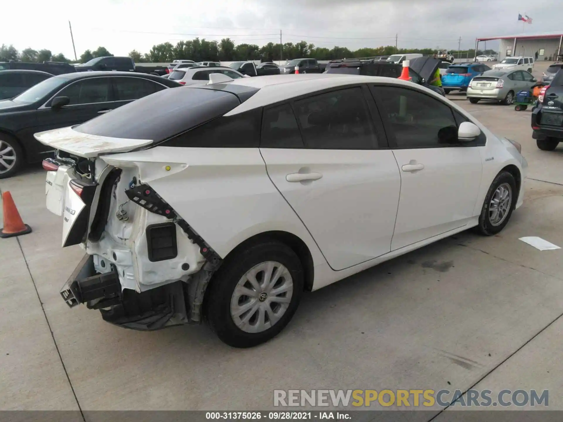 4 Photograph of a damaged car JTDKARFU7L3106436 TOYOTA PRIUS 2020