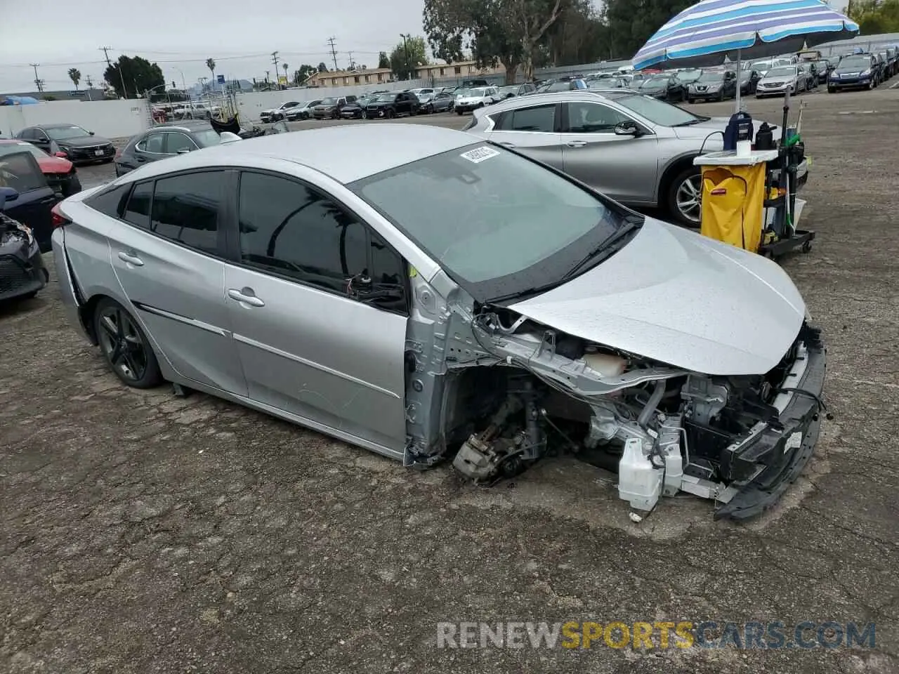 4 Photograph of a damaged car JTDKARFU7L3108641 TOYOTA PRIUS 2020