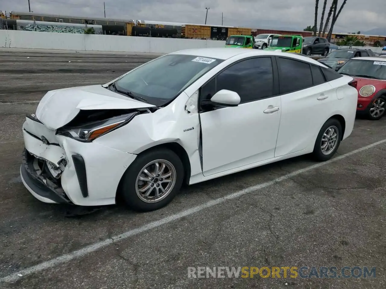 1 Photograph of a damaged car JTDKARFU7L3110860 TOYOTA PRIUS 2020