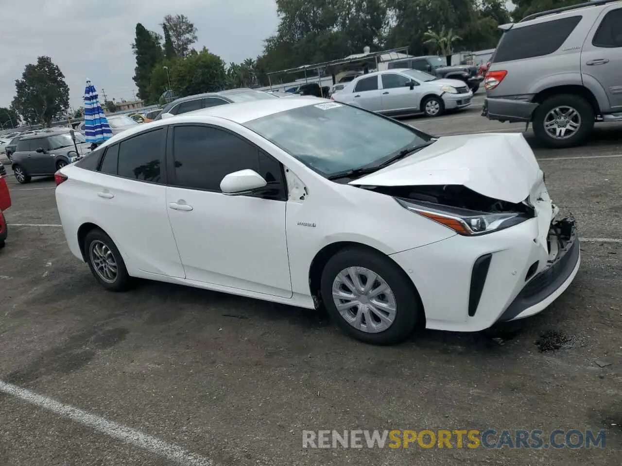 4 Photograph of a damaged car JTDKARFU7L3110860 TOYOTA PRIUS 2020