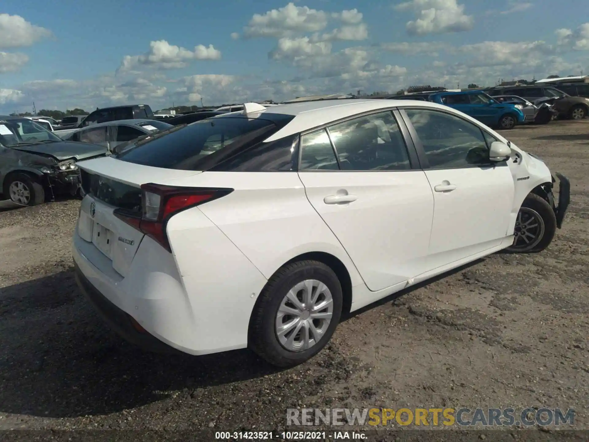 4 Photograph of a damaged car JTDKARFU7L3110874 TOYOTA PRIUS 2020