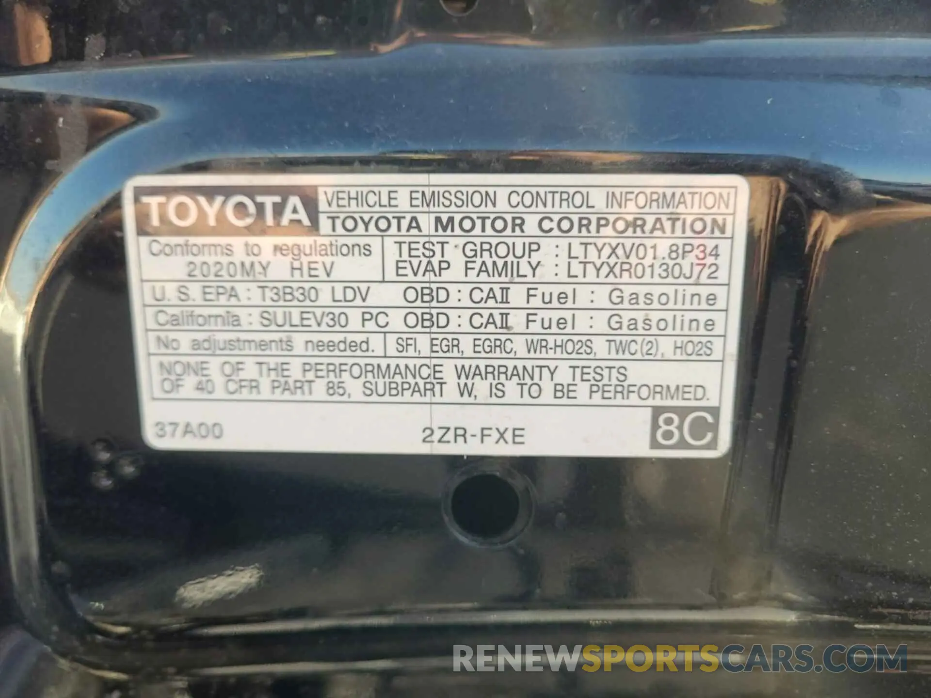 28 Photograph of a damaged car JTDKARFU7L3111846 TOYOTA PRIUS 2020