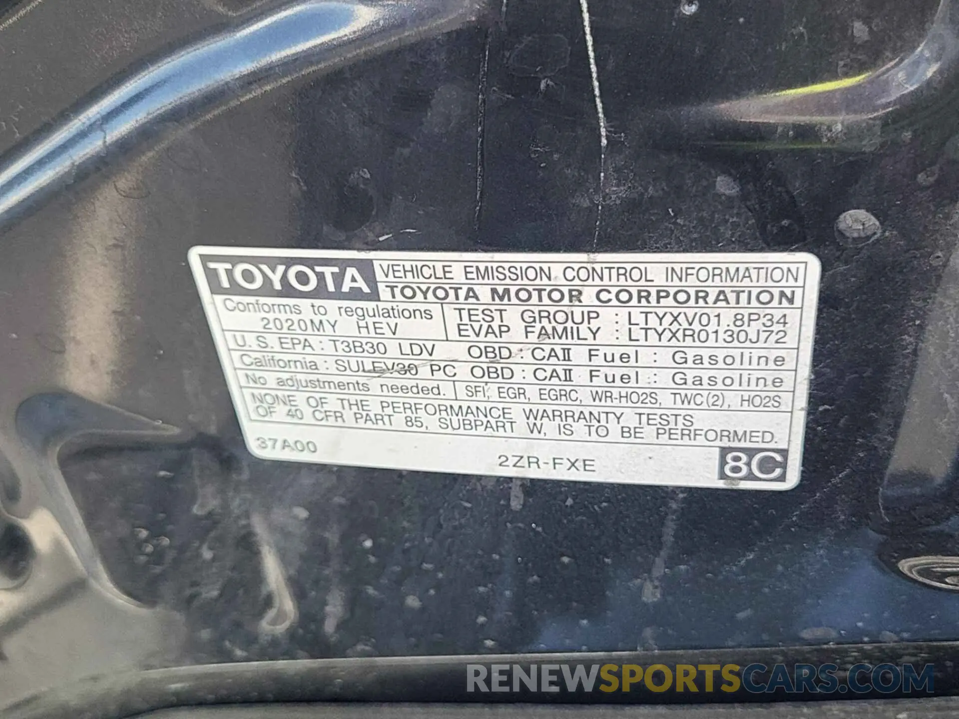 5 Photograph of a damaged car JTDKARFU7L3112088 TOYOTA PRIUS 2020