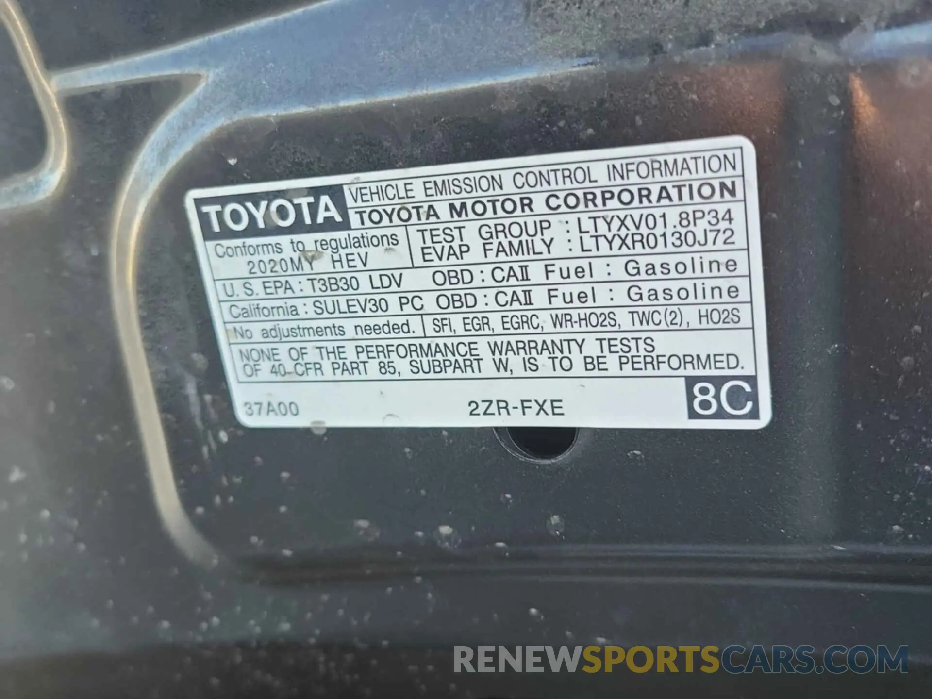 18 Photograph of a damaged car JTDKARFU7L3112155 TOYOTA PRIUS 2020