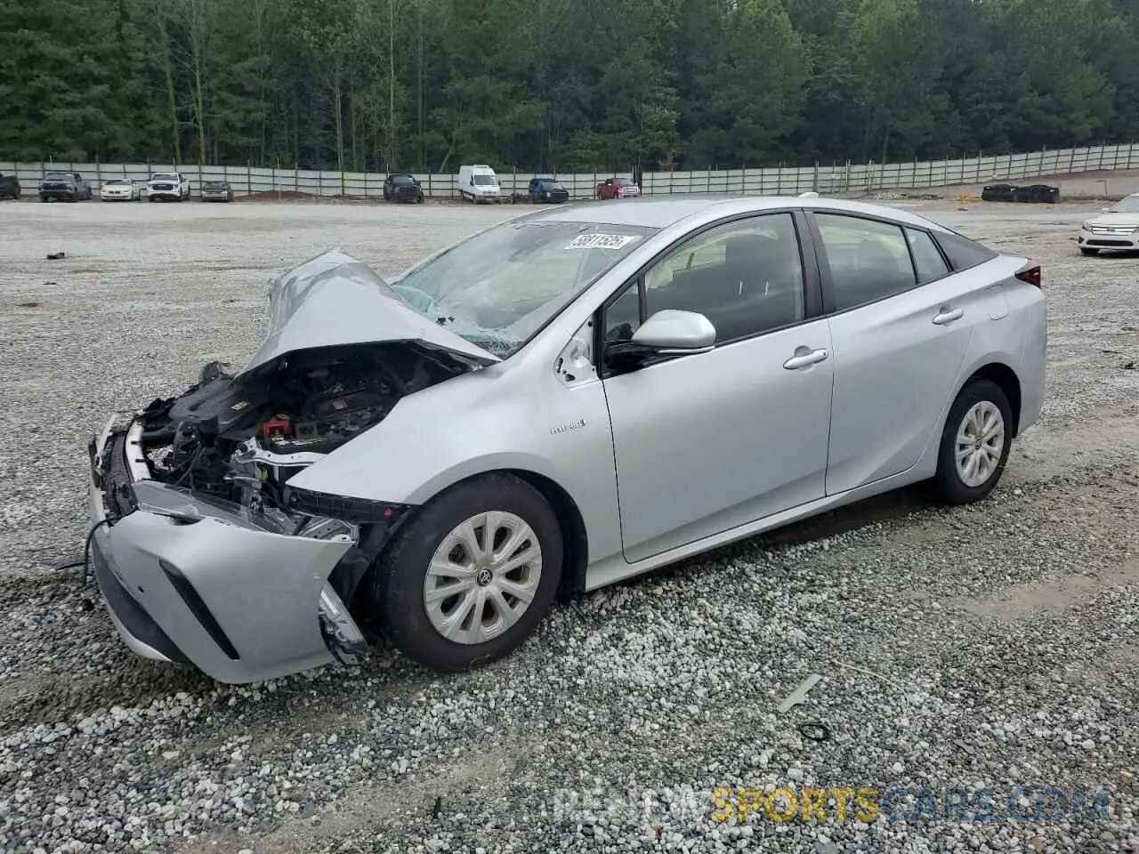1 Photograph of a damaged car JTDKARFU7L3118070 TOYOTA PRIUS 2020