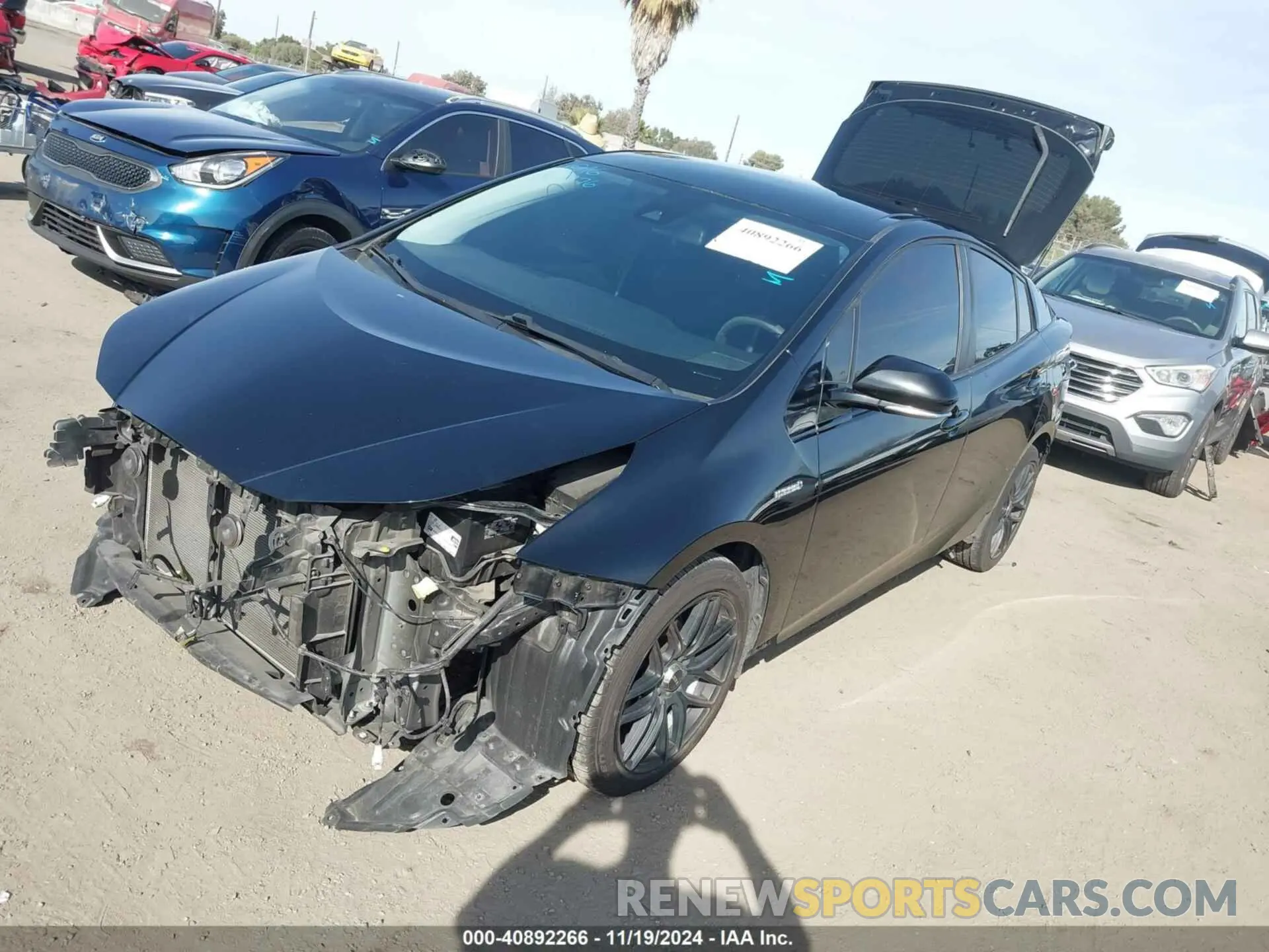 2 Photograph of a damaged car JTDKARFU7L3122040 TOYOTA PRIUS 2020